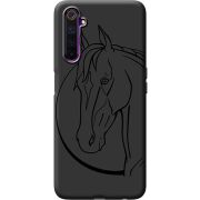 Черный чехол BoxFace Realme 6 Horse