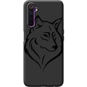Черный чехол BoxFace Realme 6 Wolf