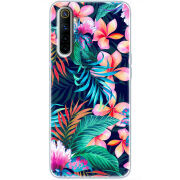 Чехол BoxFace Realme 6 flowers in the tropics