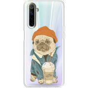 Прозрачный чехол BoxFace Realme 6 Dog Coffeeman