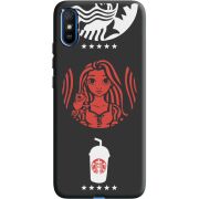 Черный чехол BoxFace Xiaomi Redmi 9A RedWhite Coffee
