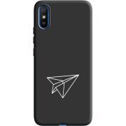 Черный чехол BoxFace Xiaomi Redmi 9A Paper Plane