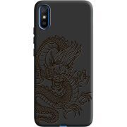 Черный чехол BoxFace Xiaomi Redmi 9A Chinese Dragon