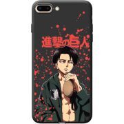Черный чехол Uprint Apple iPhone 7/8 Plus Атака Титанов Леви