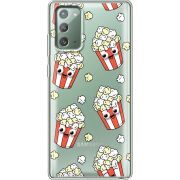 Прозрачный чехол BoxFace Samsung N980 Galaxy Note 20 с 3D-глазками Popcorn