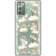 Прозрачный чехол BoxFace Samsung N980 Galaxy Note 20 Unicorns