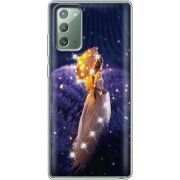 Чехол со стразами Samsung N980 Galaxy Note 20 Girl with Umbrella