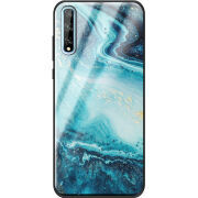 Защитный чехол BoxFace Glossy Panel Huawei P Smart S Blue Marble