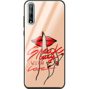 Защитный чехол BoxFace Glossy Panel Huawei P Smart S Speak Only Whith Love