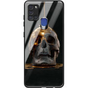 Защитный чехол BoxFace Glossy Panel Samsung A217 Galaxy A21s Gold Skull