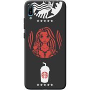 Черный чехол BoxFace Huawei Y6 2019 RedWhite Coffee