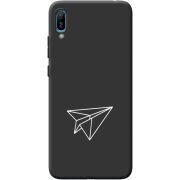 Черный чехол BoxFace Huawei Y6 2019 Paper Plane