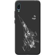 Черный чехол BoxFace Huawei Y6 2019 Військовий літак