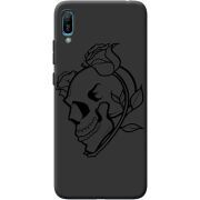 Черный чехол BoxFace Huawei Y6 2019 Skull and Roses