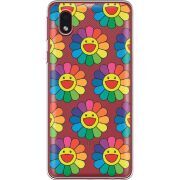 Прозрачный чехол BoxFace Samsung Galaxy A01 Core (A013) Hippie Flowers