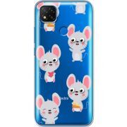 Прозрачный чехол BoxFace Xiaomi Redmi 9C с 3D-глазками Mouse