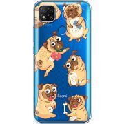Прозрачный чехол BoxFace Xiaomi Redmi 9C с 3D-глазками Pug
