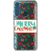 Прозрачный чехол BoxFace Motorola One Fusion Plus Vintage Christmas Pattern