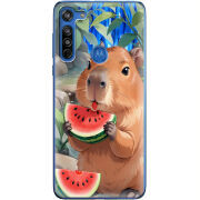 Чехол BoxFace Motorola G8 Капібара з кавуном