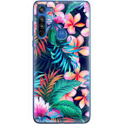Чехол BoxFace Motorola G8 flowers in the tropics