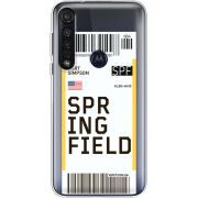 Прозрачный чехол BoxFace Motorola G8 Plus Ticket Springfield