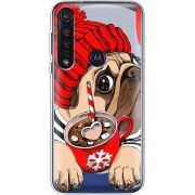 Прозрачный чехол BoxFace Motorola G8 Plus Winter Puggy
