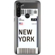 Прозрачный чехол BoxFace Motorola G8 Power Ticket New York