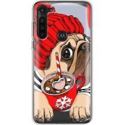 Прозрачный чехол BoxFace Motorola G8 Power Winter Puggy