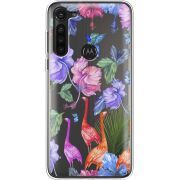 Прозрачный чехол BoxFace Motorola G8 Power Flamingo