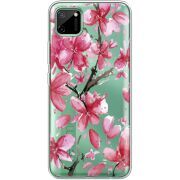 Прозрачный чехол BoxFace Realme C11 Pink Magnolia