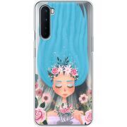 Прозрачный чехол BoxFace OnePlus Nord Blue Hair