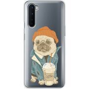 Прозрачный чехол BoxFace OnePlus Nord Dog Coffeeman