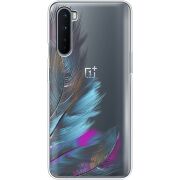Прозрачный чехол BoxFace OnePlus Nord Feathers