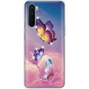 Чехол со стразами OnePlus Nord Butterflies