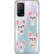Прозрачный чехол BoxFace Xiaomi Mi 10T/ Mi 10T Pro с 3D-глазками Mouse