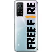 Прозрачный чехол BoxFace Xiaomi Mi 10T/ Mi 10T Pro Free Fire Black Logo