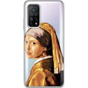 Прозрачный чехол BoxFace Xiaomi Mi 10T/ Mi 10T Pro Девушка с жемчужной серёжкой