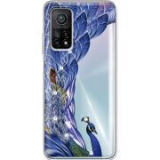 Чехол со стразами Xiaomi Mi 10T/ Mi 10T Pro Peafowl