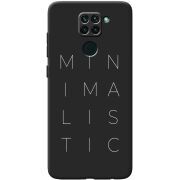 Черный чехол BoxFace Xiaomi Redmi Note 9 Minimalistic