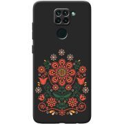 Черный чехол BoxFace Xiaomi Redmi Note 9 Ukrainian Ornament