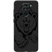 Черный чехол BoxFace Xiaomi Redmi Note 9 Grizzly Bear