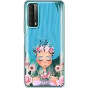 Прозрачный чехол BoxFace Huawei P Smart 2021 Blue Hair
