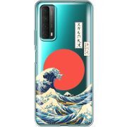 Прозрачный чехол BoxFace Huawei P Smart 2021 Большая волна в Канагаве