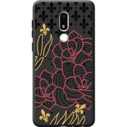Черный чехол BoxFace Meizu M8 Lite FranceFlowers