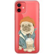 Прозрачный чехол BoxFace Apple iPhone 12 mini Dog Coffeeman