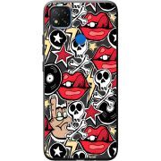 Черный чехол BoxFace Xiaomi Redmi 9C Rock Graffiti