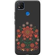 Черный чехол BoxFace Xiaomi Redmi 9C Ukrainian Ornament