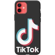 Черный чехол BoxFace Apple iPhone 12 mini Tik Tok