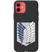 Черный чехол BoxFace Apple iPhone 12 mini Атака Титанов Крылья Свободы