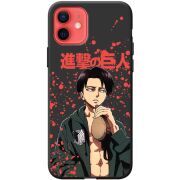 Черный чехол BoxFace Apple iPhone 12 mini Атака Титанов Леви